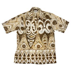 Vintage Keone Sportswear Shirt Mens Size Large Hawaiian Short Sleeve Button‎ Up